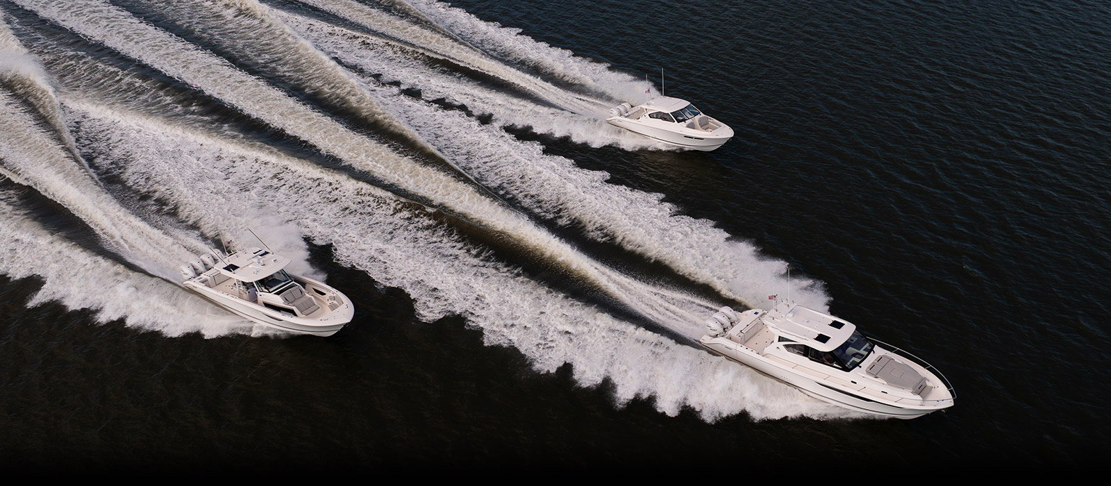 Pursuit Flagship models running offshore