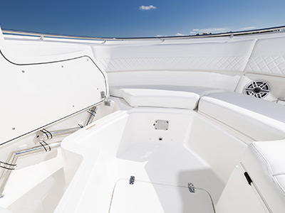Ample storage space on Pursuit Boats