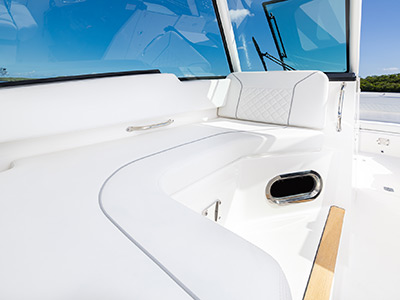 Seating on bridge deck of Pursuit Boats D 326