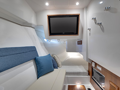 Interior Cabin of Pursuit Luxury Dual Console D 365.
