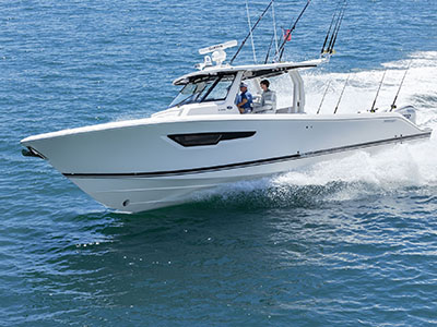Pursuit Boats Sport 388 Center Console boat offshore.