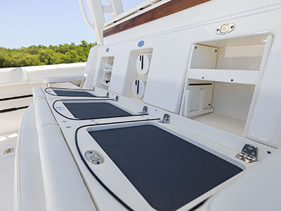 Storage is everywhere on the Pursuit Boats S 388.