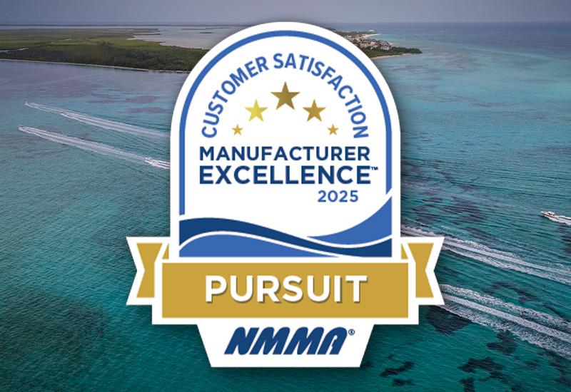 PURSUIT NMMA Award. Customer Satisfaction Manufacturer Excellence 2025.