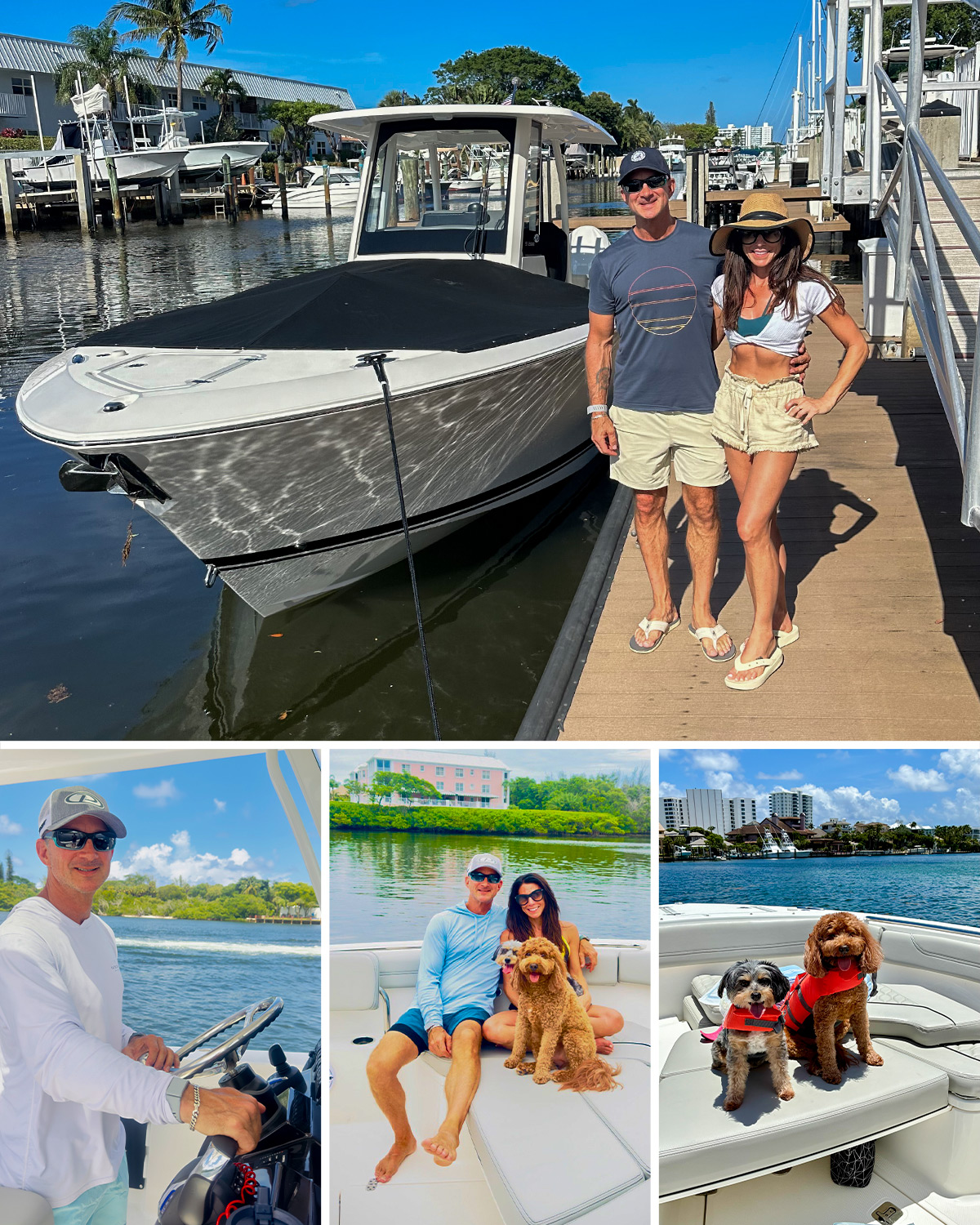 The Pursuit owner on board their first boat a Pursuit S 288 Sport.